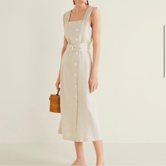 mango linen dress